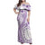 Kia Orana Cook Islands Family Matching Off Shoulder Maxi Dress and Hawaiian Shirt Tiare and Stars - Lavender