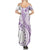 Kia Orana Cook Islands Family Matching Summer Maxi Dress and Hawaiian Shirt Tiare and Stars - Lavender