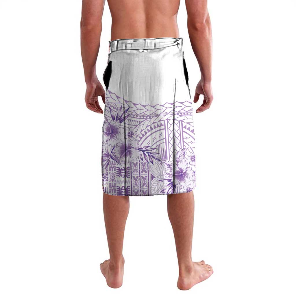 Kia Orana Cook Islands Lavalava Tiare and Stars - Lavender LT7 - Polynesian Pride