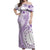 Kia Orana Cook Islands Off Shoulder Maxi Dress Tiare and Stars - Lavender