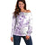 Kia Orana Cook Islands Off Shoulder Sweater Tiare and Stars - Lavender