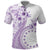 Kia Orana Cook Islands Polo Shirt Tiare and Stars - Lavender