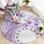 Kia Orana Cook Islands Round Carpet Tiare and Stars - Lavender