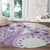 Kia Orana Cook Islands Round Carpet Tiare and Stars - Lavender