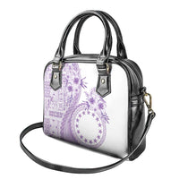 Kia Orana Cook Islands Shoulder Handbag Tiare and Stars - Lavender LT7 - Polynesian Pride