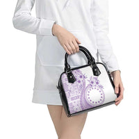 Kia Orana Cook Islands Shoulder Handbag Tiare and Stars - Lavender LT7 - Polynesian Pride