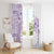 Kia Orana Cook Islands Window Curtain Tiare and Stars - Lavender