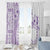 Kia Orana Cook Islands Window Curtain Tiare and Stars - Lavender