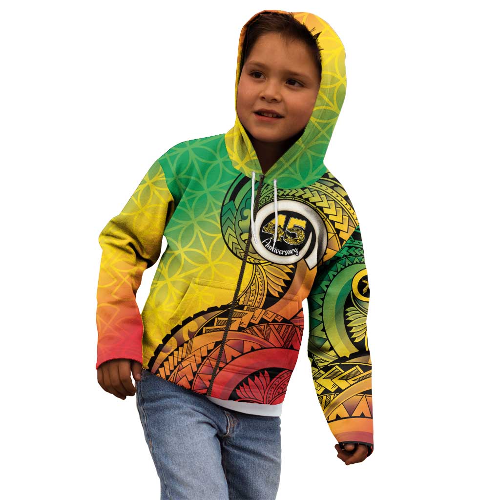 Vanuatu 45th Independence Anniversary Kid Hoodie Ni-Van Sandroing LT7 - Polynesian Pride