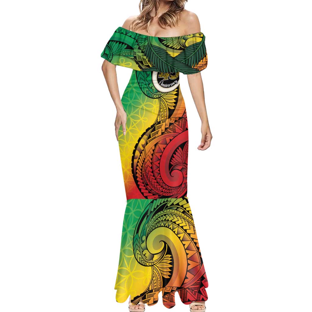 Vanuatu 45th Independence Anniversary Mermaid Dress Ni-Van Sandroing LT7 - Polynesian Pride