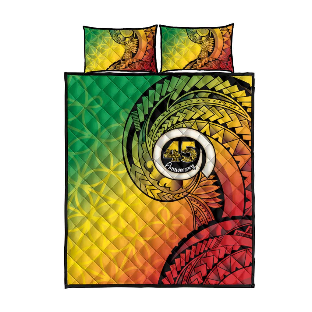 Vanuatu 45th Independence Anniversary Quilt Bed Set Ni-Van Sandroing LT7 - Polynesian Pride