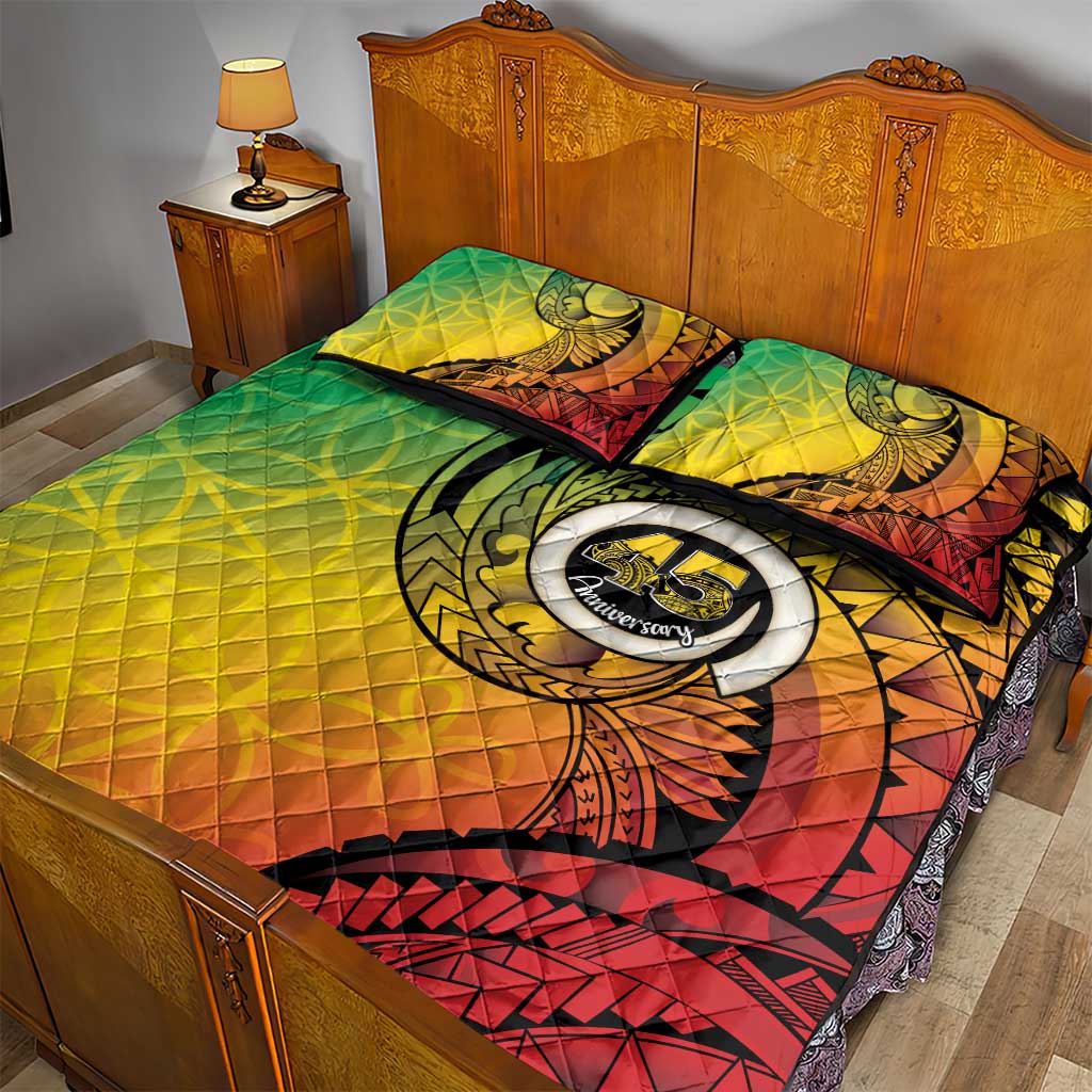 Vanuatu 45th Independence Anniversary Quilt Bed Set Ni-Van Sandroing LT7 - Polynesian Pride