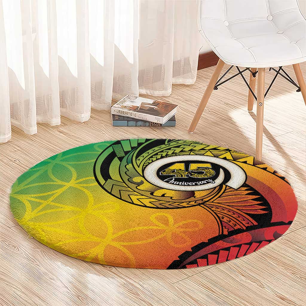 Vanuatu 45th Independence Anniversary Round Carpet Ni-Van Sandroing LT7 - Polynesian Pride