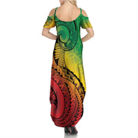 Vanuatu 45th Independence Anniversary Summer Maxi Dress Ni-Van Sandroing LT7 - Polynesian Pride