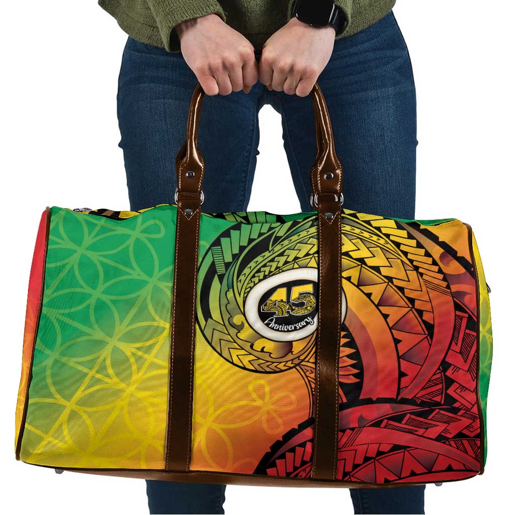 Vanuatu 45th Independence Anniversary Travel Bag Ni-Van Sandroing LT7 Colorful - Polynesian Pride