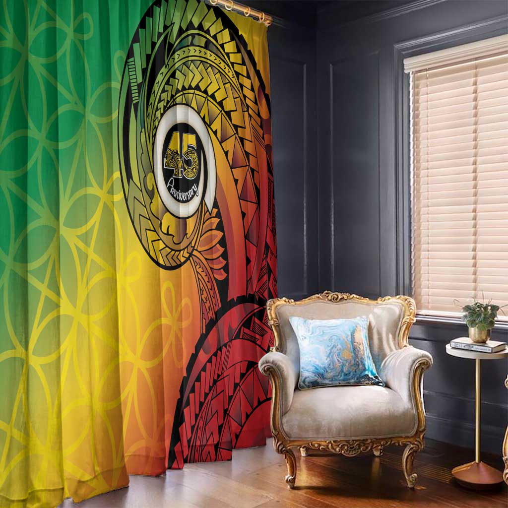 Vanuatu 45th Independence Anniversary Window Curtain Ni-Van Sandroing LT7 - Polynesian Pride