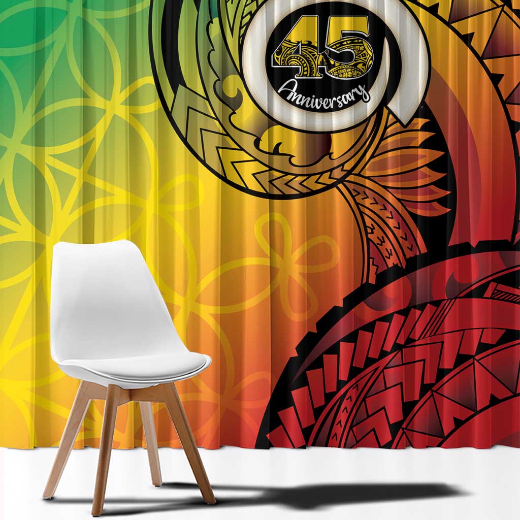Vanuatu 45th Independence Anniversary Window Curtain Ni-Van Sandroing LT7 - Polynesian Pride