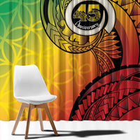 Vanuatu 45th Independence Anniversary Window Curtain Ni-Van Sandroing LT7 - Polynesian Pride