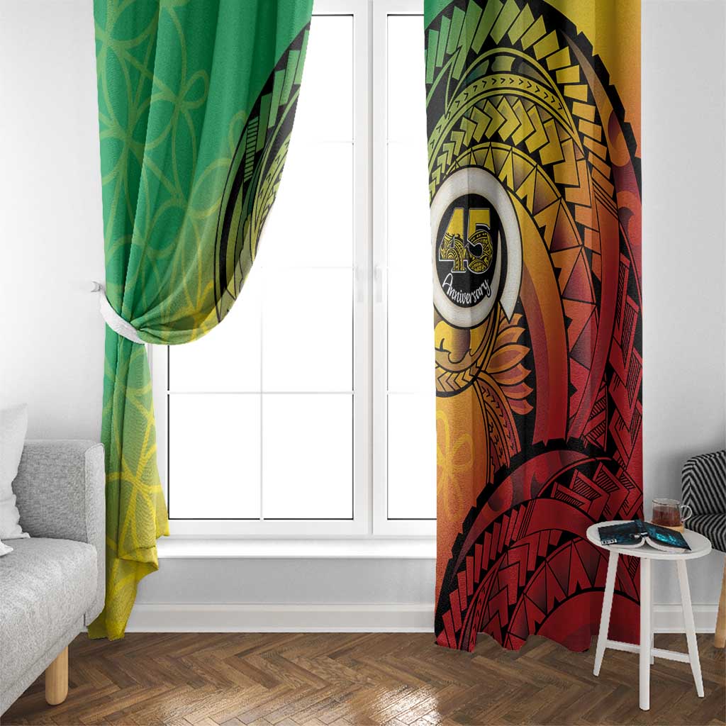 Vanuatu 45th Independence Anniversary Window Curtain Ni-Van Sandroing LT7 - Polynesian Pride