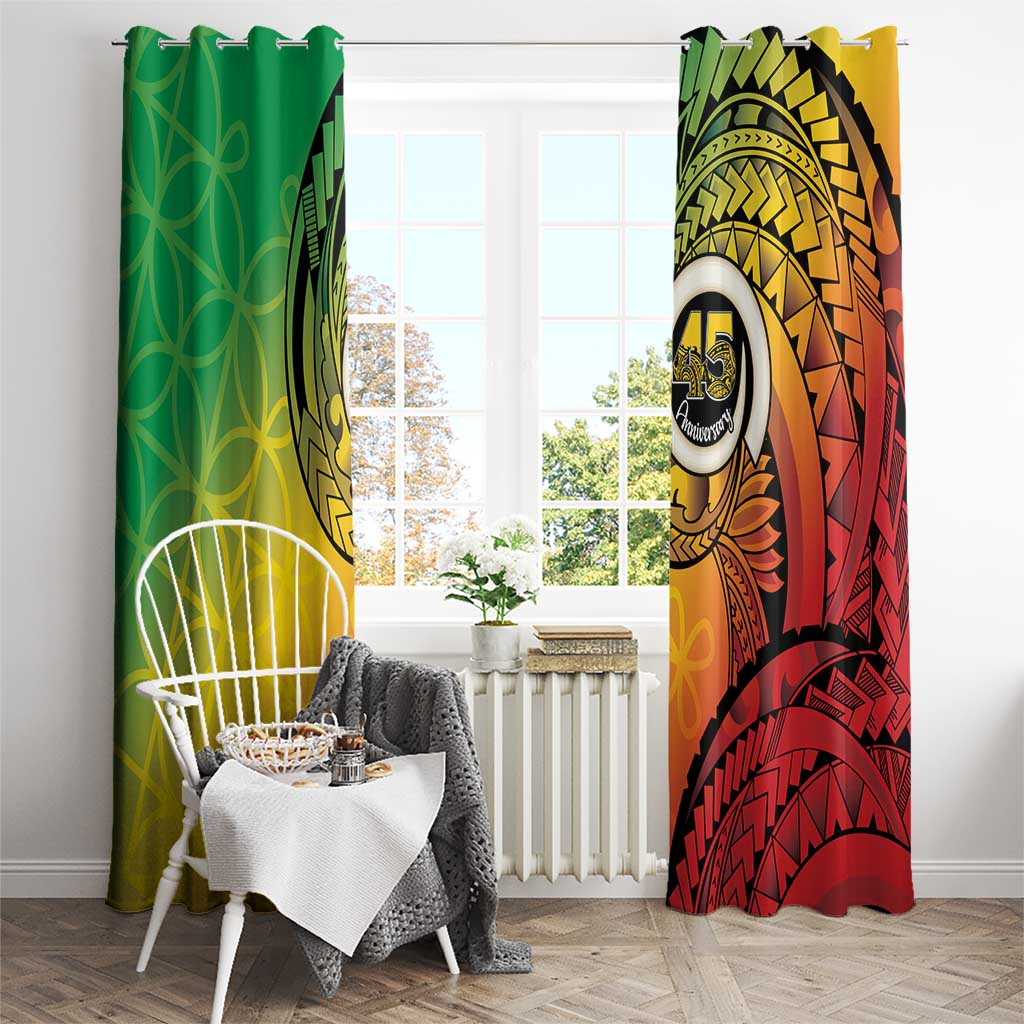 Vanuatu 45th Independence Anniversary Window Curtain Ni-Van Sandroing LT7 - Polynesian Pride