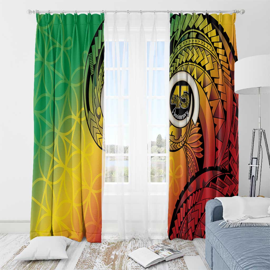 Vanuatu 45th Independence Anniversary Window Curtain Ni-Van Sandroing LT7 - Polynesian Pride