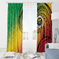 Vanuatu 45th Independence Anniversary Window Curtain Ni-Van Sandroing LT7 - Polynesian Pride