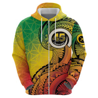 Vanuatu 45th Independence Anniversary Zip Hoodie Ni-Van Sandroing LT7 - Polynesian Pride