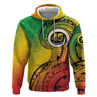 Vanuatu 45th Independence Anniversary Zip Hoodie Ni-Van Sandroing LT7 Pullover Hoodie Colorful - Polynesian Pride