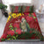 Kakapo Bird New Zealand Bedding Set Floral Christmas