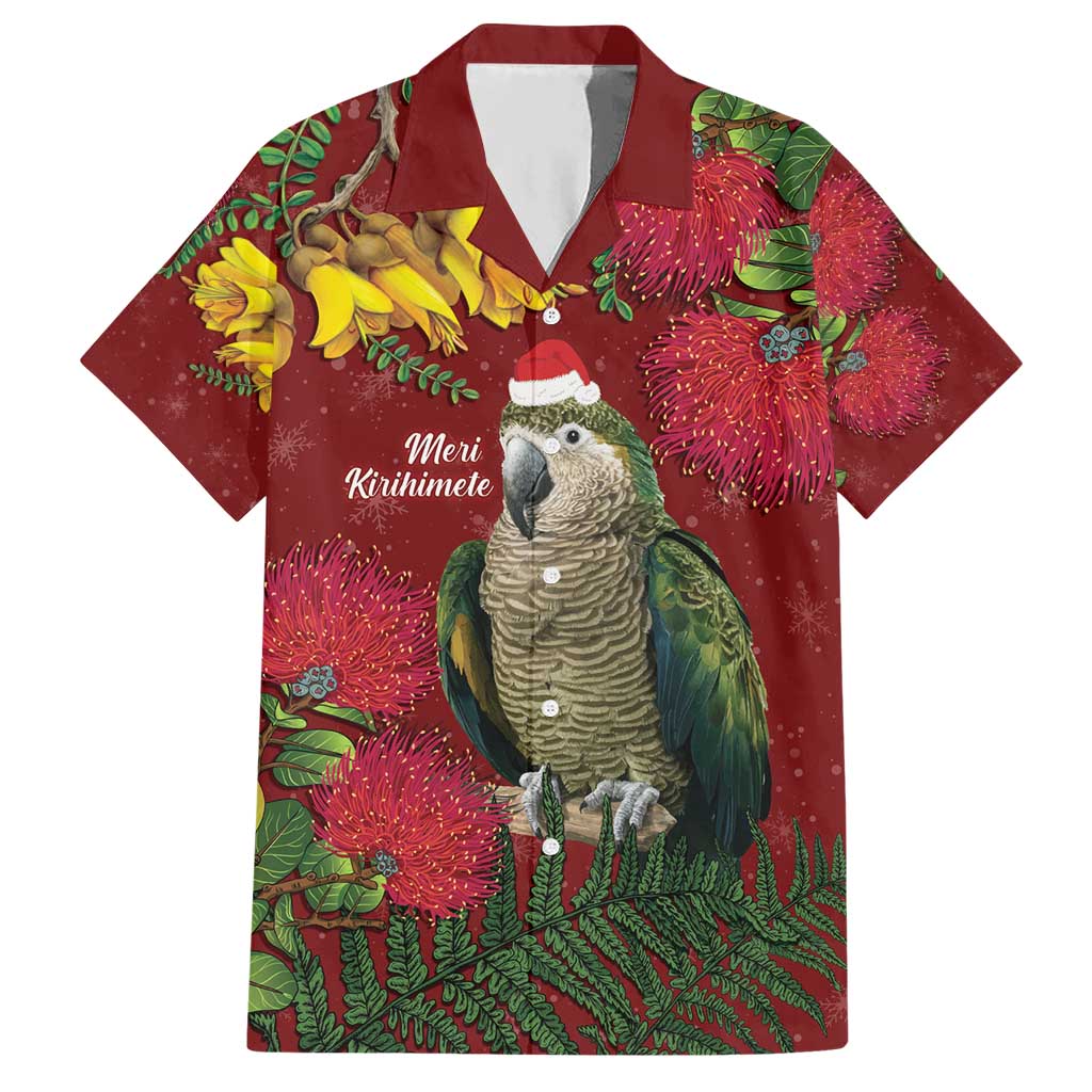 Kakapo Bird New Zealand Hawaiian Shirt Floral Christmas LT7 Red - Polynesian Pride