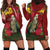 Kakapo Bird New Zealand Hoodie Dress Floral Christmas