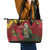 Kakapo Bird New Zealand Leather Tote Bag Floral Christmas