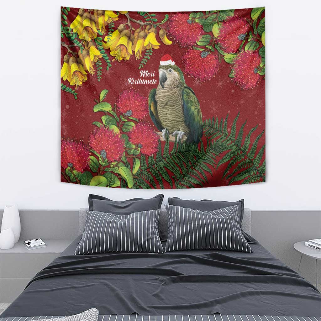 Kakapo Bird New Zealand Tapestry Floral Christmas LT7 - Polynesian Pride