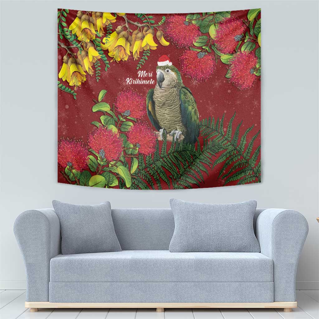 Kakapo Bird New Zealand Tapestry Floral Christmas LT7 - Polynesian Pride