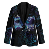 Polynesian Personalized Memorial Blazer Oceanic Infinity Symbol - Until We Meet Again LT7 Unisex Black - Polynesian Pride