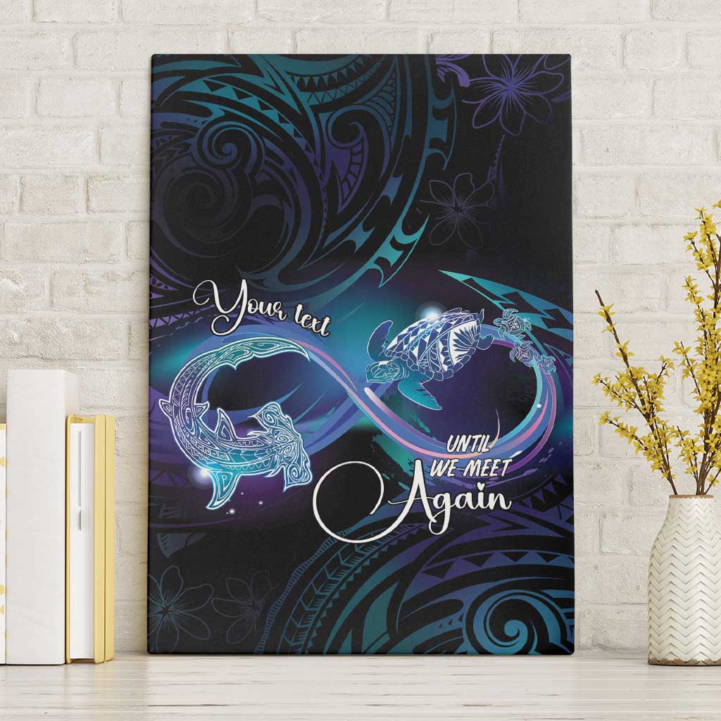Polynesian Personalized Memorial Canvas Wall Art Oceanic Infinity Symbol - Until We Meet Again LT7 Without Frame Black - Polynesian Pride