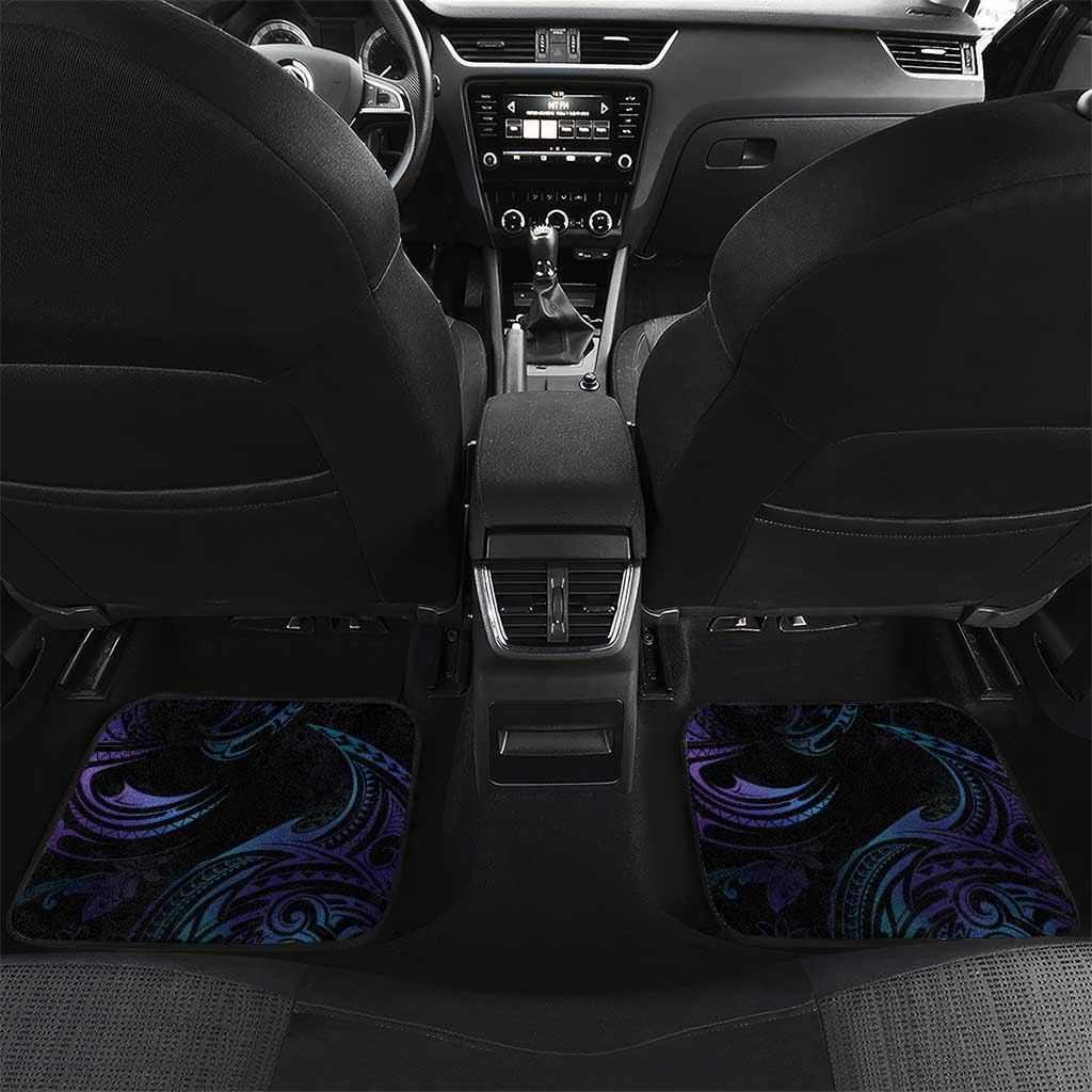 Polynesian Memorial Car Mats Oceanic Infinity Symbol - Until We Meet Again LT7 Set 2pcs - Back Black - Polynesian Pride
