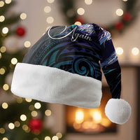 Polynesian Personalized Memorial Christmas Santa Hat Oceanic Infinity Symbol - Until We Meet Again LT7 Without Fur Black - Polynesian Pride