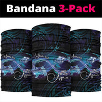Polynesian Personalized Memorial Neck Gaiter Oceanic Infinity Symbol - Until We Meet Again LT7 package One Size: 25*50cm Black - Polynesian Pride