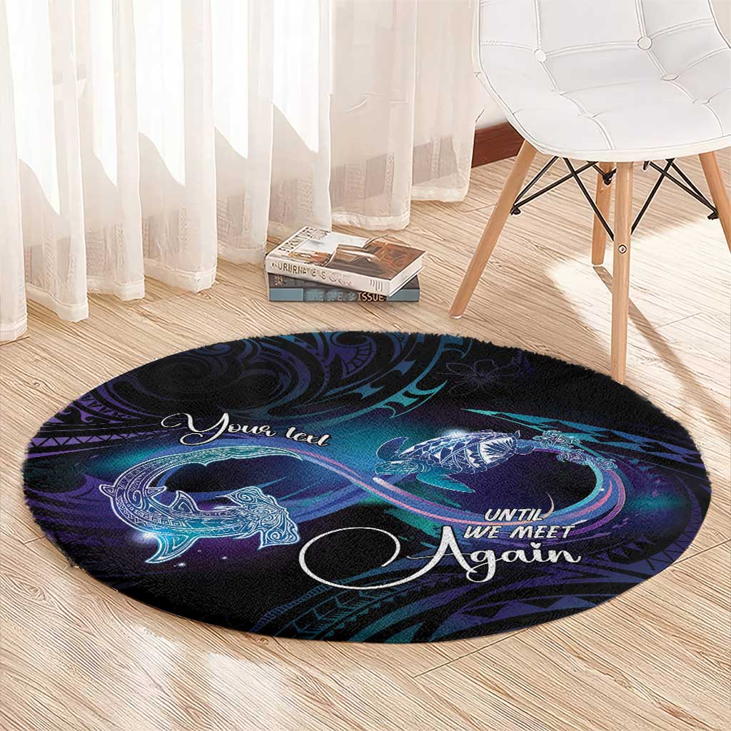 Polynesian Personalized Memorial Round Carpet Oceanic Infinity Symbol - Until We Meet Again LT7 - Polynesian Pride