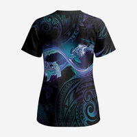 Polynesian Personalized Memorial Scrub Top Oceanic Infinity Symbol - Until We Meet Again LT7 - Polynesian Pride
