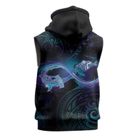 Polynesian Personalized Memorial Sleeveless Hoodie Oceanic Infinity Symbol - Until We Meet Again LT7 - Polynesian Pride
