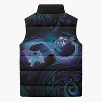 Polynesian Personalized Memorial Sleeveless Puffer Jacket Oceanic Infinity Symbol - Until We Meet Again LT7 - Polynesian Pride