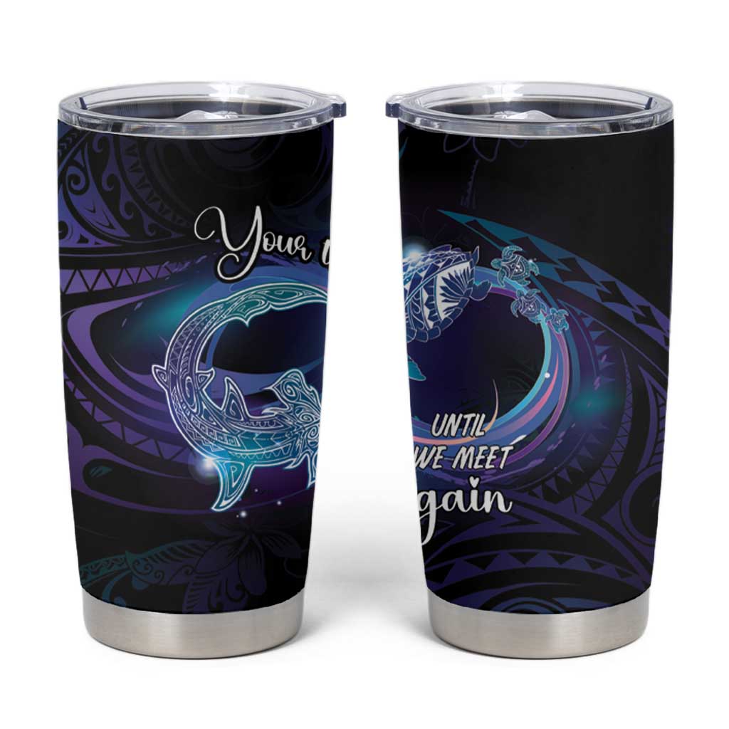 Polynesian Personalized Memorial Tumbler Cup Oceanic Infinity Symbol - Until We Meet Again LT7 Black - Polynesian Pride