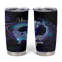 Polynesian Personalized Memorial Tumbler Cup Oceanic Infinity Symbol - Until We Meet Again LT7 Black - Polynesian Pride