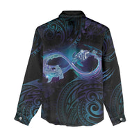 Polynesian Personalized Memorial Women Casual Shirt Oceanic Infinity Symbol - Until We Meet Again LT7 - Polynesian Pride