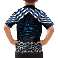 New Zealand Matariki Kid Hawaiian Shirt Galaxy Styled Taniko LT7 - Polynesian Pride