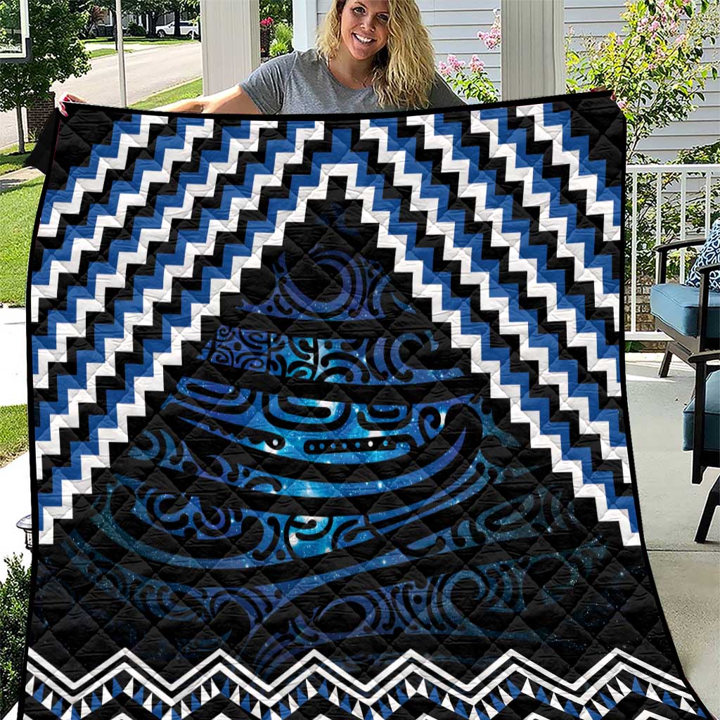 New Zealand Matariki Quilt Galaxy Styled Taniko LT7 Blue - Polynesian Pride