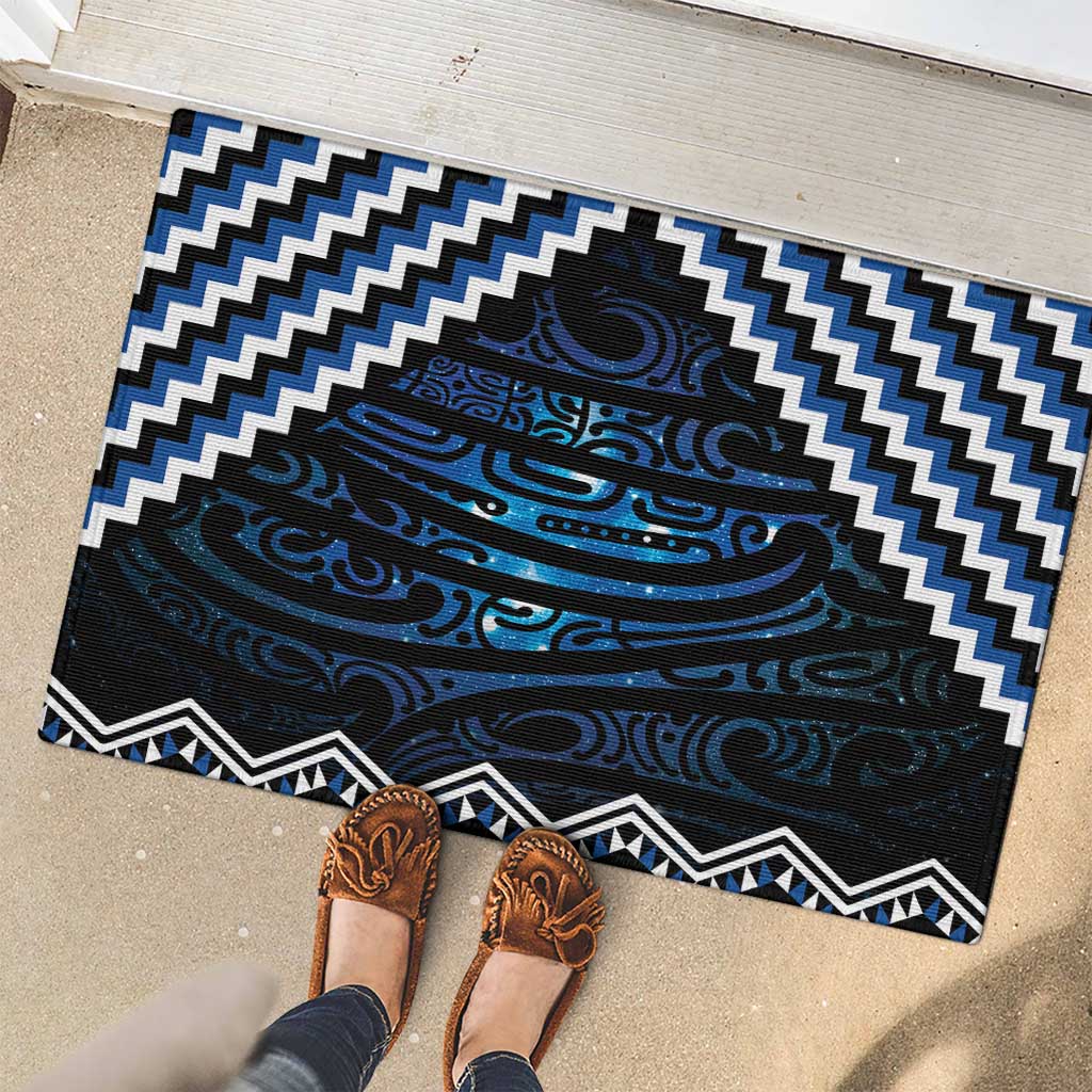 New Zealand Matariki Rubber Doormat Galaxy Styled Taniko LT7 - Polynesian Pride