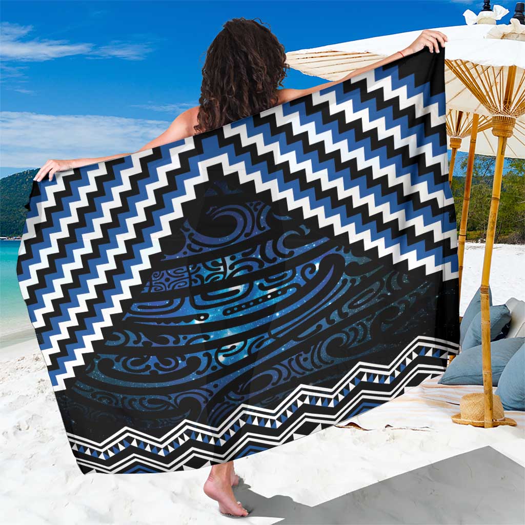New Zealand Matariki Sarong Galaxy Styled Taniko LT7 One Size 44 x 66 inches Blue - Polynesian Pride